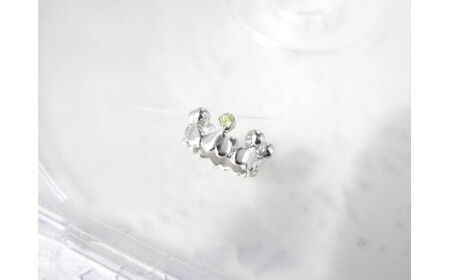 ジュエリームナカタ　【12月 タンザナイト】 ベビーリング　～ミルククラウン～（ハートエタニティ）　シルバー製／チェーンなし【11100-2334】