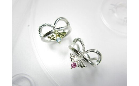 ジュエリームナカタ　【2月 アメジスト】 ベビーリング　～エンジェルハート～　シルバー製／チェーンなし