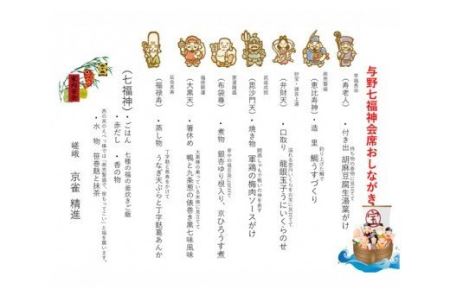 京雀与野七福神会席ペアお食事券（要予約）　【11100-0059】