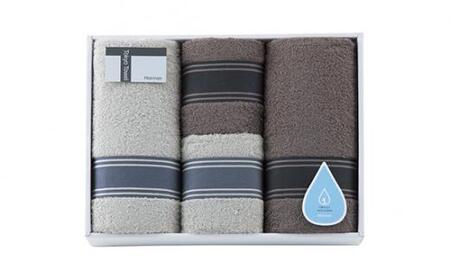  ホットマン1秒タオル　大判バス・フェイスタオル各2枚ギフトセット ／ 高い吸水性 上質 綿100％ 埼玉県