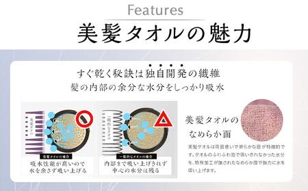 BIHATSU TOWEL 美髪タオル 2枚入りギフトセット【ベージュ×2】