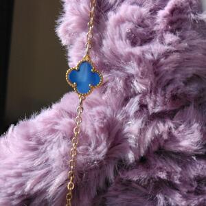 四つ葉のメガネチェーン*天然石*クローバー*フラワーモチーフ*シルバー925*14金ゴールドフィルド*アレルギー対応