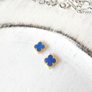 四つ葉のメガネチェーン*天然石*クローバー*フラワーモチーフ*シルバー925*14金ゴールドフィルド*アレルギー対応