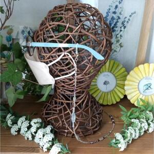 【大人の亜麻色】メガネチェーン*4way*ロングネックレス*天然石*グラスコード*メガネホルダー*シェル*ガーネット