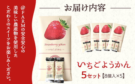  ＠FARM　いちごようかん～8個入りパック～5個セット