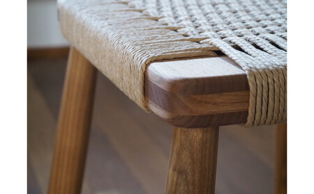 ペーパーコードスツール 1脚 スタッキング可 国産材【UMEBACHI FURNITURE】