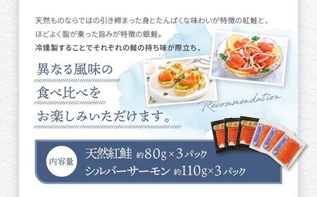 【食べくらべセット】天然紅鮭・銀鮭・スモークサーモン / さけ シャケ 燻製 食べ比べ 埼玉県 特産品