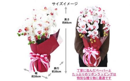 造花 シルクフラワーの胡蝶蘭の鉢植え 3本立 CT触媒 イエロー / お花 コチョウラン 埼玉県