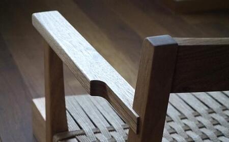 ペーパーコードの座椅子 片肘つき / イス ロープ 丈夫【UMEBACHI FURNITURE】