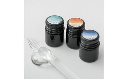 宙の文箱【川越市市制施行100周年限定】 / ガラスペン 手漉き和紙 便箋 オリジナルインク 文房具 埼玉県