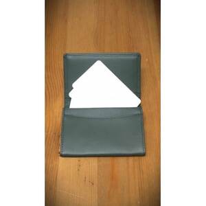 牛革(白なめし革) カーキ 名刺入れ【1557006】