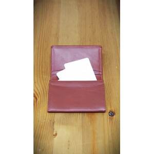 牛革(白なめし革) ブラウン 名刺入れ【1557007】