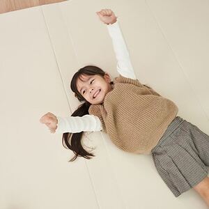 popomi 抗菌プレイマットCLEAN　ベージュ　140×200×4cm【1653072】