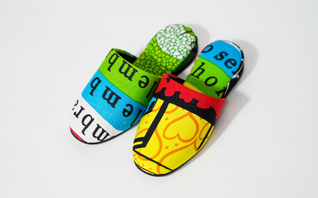 南河原スリッパ SIX CONTINENTS Lサイズ（カンガ柄） No.451-02