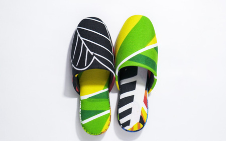 南河原スリッパ SIX CONTINENTS Lサイズ（カンガ柄） No.451-02