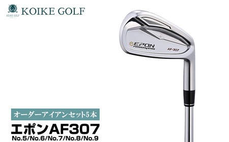 オリジナルオーダーアイアンセット5本（エポンAF307） ／ 小池ゴルフ GOLF ゴルフクラブ アイアンクラブ オーダーメイド order made 受注生産 あつらえ品 特注品 別注品 老舗 ゴルフ工房 ヘッド シャフト グリップ 埼玉県 No.510-01