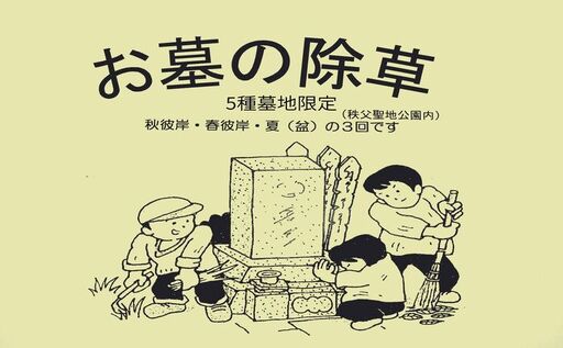【5種墓地限定】墓地の除草（秩父聖地公園内の区画墓地） No.487