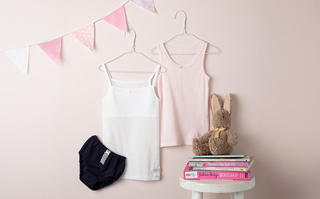 Fleepガールズインナー　ピーチセット（半袖）1セット【サイズ：110】 No.530-01