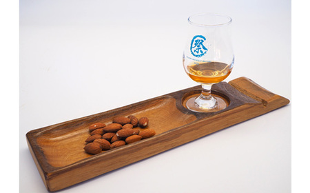 ウイスキー樽材で作った晩酌用木皿 No.541