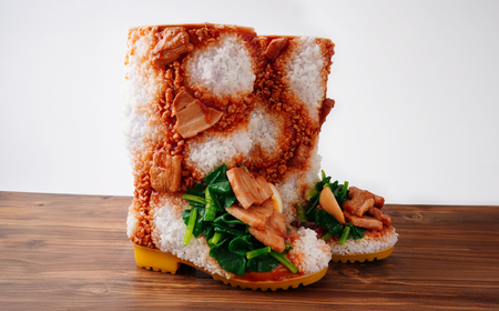 ＜受注生産＞ ルーローハンのブーツ | ブーツ 食品サンプル ルーローハン 畑中 埼玉県 所沢市