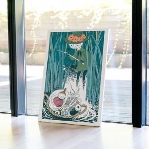 MOOMINVALLEY PARK ファブリックパネルMサイズ（スナフキン＆ミイ）[52211015]