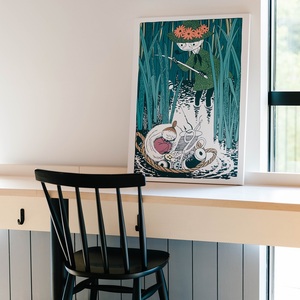 MOOMINVALLEY PARK ファブリックパネルMサイズ（スナフキン＆ミイ）[52211015]