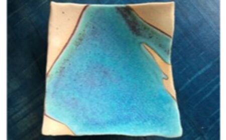 飯能焼(碧釉皿(へきゆうざら))[52210438] 工芸品 