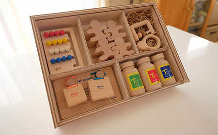 出産祝いや誕生日プレゼントに! 木のおもちゃ5点セット(木製BOX箱入り)[52210561] 玩具 工芸品 