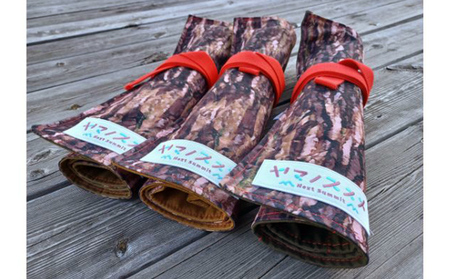 ツールロールエプロン(ヤマノススメ×P3-LABOコラボ)[52210797] ファッション TVアニメ 迷彩柄 アウトドア グッズ 刺繍 ワッペン ポケット 燃えにくい  キャメル