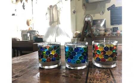 Tukiko Factory ステンドグラスキャンドル  飾り インテリア 北海道 今金町 F21W-100