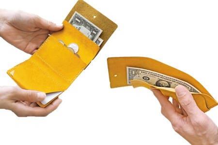 お札を折らない ミニ 財布 14 ブラックブラウン　お財布