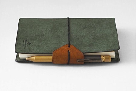 手帳 みたいな形の ノートカバー ［ A6サイズ 用 ］05 ブルー×ブラウン　ノートカバー