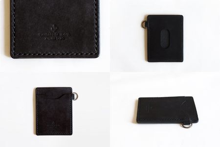 入れたまま使える ICカードケース【全18色】 07 ブラック　カードケース