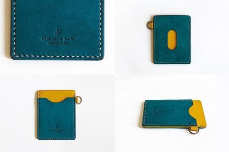 入れたまま使える ICカードケース【全18色】 10 ターコイズイエロー　カードケース