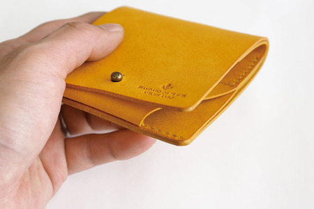 薄い二つ折り財布【全18色】01イエロー お財布 | 埼玉県加須市