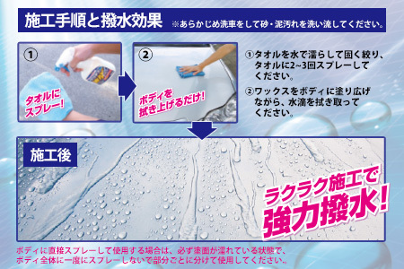ラクラクWAXスプレー2本　カー用品 洗車用品 ワックス
