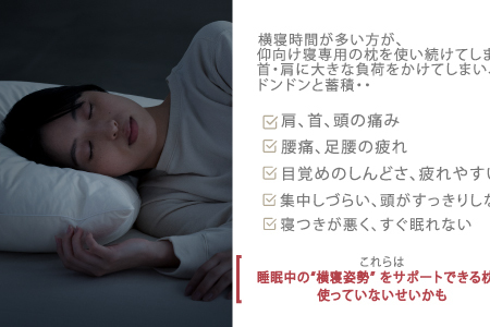 「YOKONEGU」ヨコネグ　横向き寝専用枕　まくら 枕