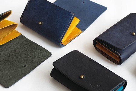 ガバッと開く名刺入れ兼カードケース 01 イエロー　名刺