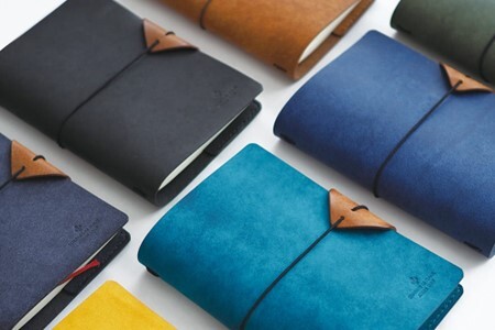 手帳 みたいな形の ノートカバー ［ A6サイズ 用 ］01 イエロー×ブラウン　手帳カバー