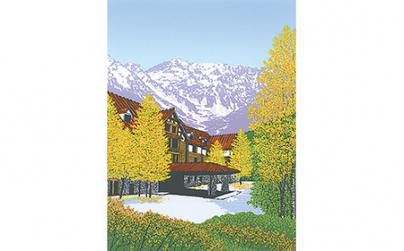 版画 「秋装 上高地帝国ホテル」 | 版画 セリグラフ