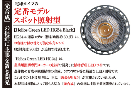 BN037　植物育成ライト「ヘリオスグリーンLED（ブラック）」