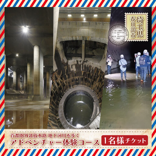 首都圏外郭放水路地下河川を歩くアドベンチャー体験コース　1名様チケット（引換券）（BM005）