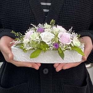 AJ068-1 プリザーブドフラワーアレンジ【ミニョン/ピンク】春日部市 シュガーパイン