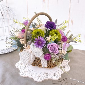 AJ121-1   プリザーブドフラワー　【パニエ】　春日部市シュガーパイン