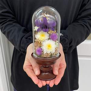 AJ164-1 プリザーブドフラワー【清華/こげ茶】春日部市 シュガーパイン