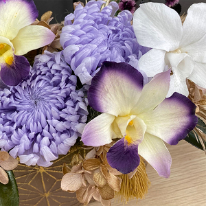 AJ167-1 プリザーブドフラワー【菊姫/紫】春日部市 シュガーパイン