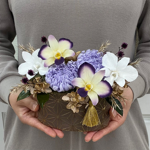 AJ167-1 プリザーブドフラワー【菊姫/紫】春日部市 シュガーパイン