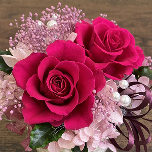 AJ173-2 プリザーブドフラワー【フローラ/ディープルビー】春日部市 シュガーパイン