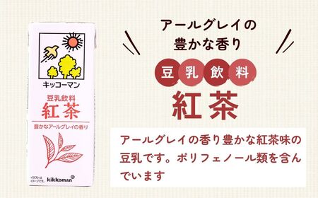 豆乳 調製豆乳200ml＋豆乳飲料紅茶200ml 18本×各1ケース |  キッコーマン