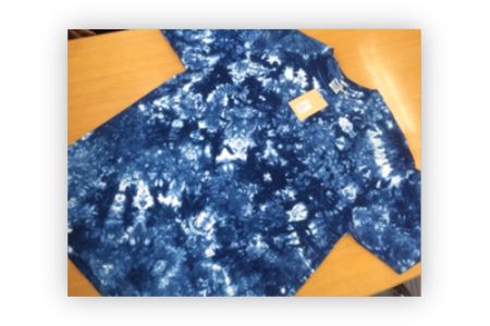 THEROCKSHIBORI有松絞りの店 中濵 藍染華 しぼり Tシャツ ブラック